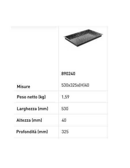 Teglia Gastronorm GN 1/1 - Smaltata - Altezze varie - mm 530 x 325