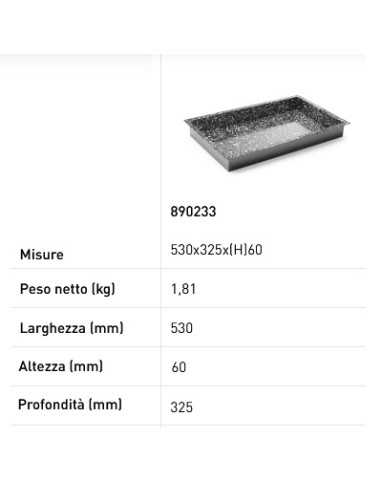 Teglia Gastronorm GN 1/1 - Smaltata - Altezze...