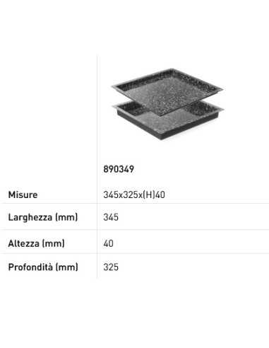 Teglia Gastronorm GN 2/3 - Smaltata - Altezze...