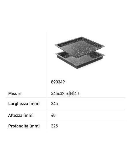 Olla Gastronorm GN 2/3 - Esmaltada - Varias alturas - mm 345 x 325