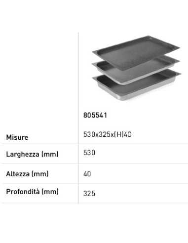 Teglia Gastronorm GN 1/1 - Antiaderente -...