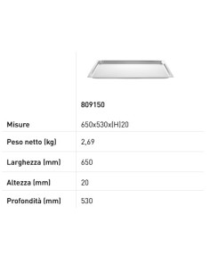 Teglia Gastronorm GN 2/1 - Profi Line - Dimensioni mm 650... 2