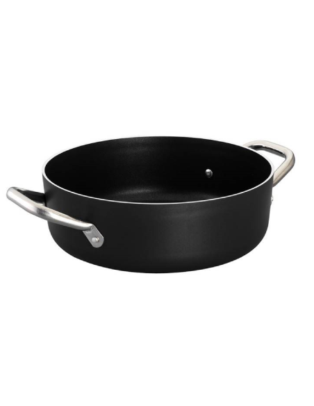 Cacerola baja - Para inducción - Antiadherente - 2 asas - Aluminio