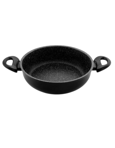 Pan - 2 handles - Covered in lava stone