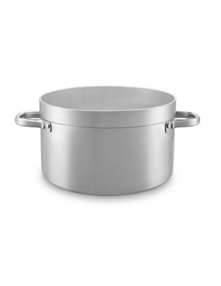 High casserole - Aluminum - Two handles - Thickness 5 mm
