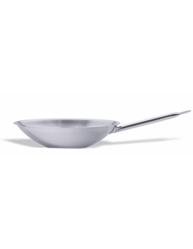 Frying pan - Steel - For wok - Flat bottom -...