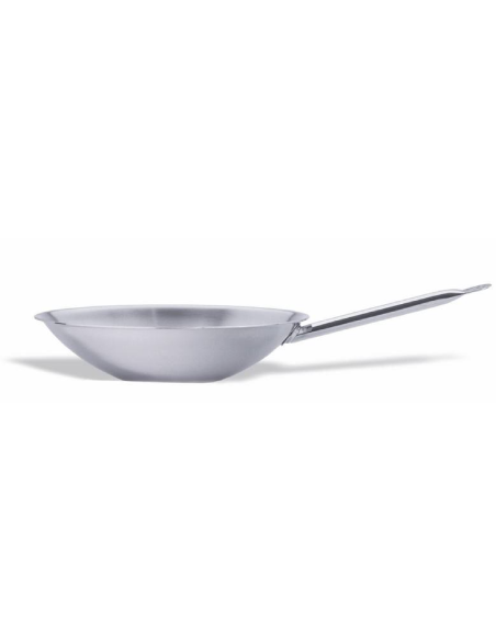 Frying pan - Steel - For wok - Flat bottom - Dimensions ø36cm