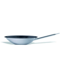 Frying pan - Steel - Non-stick - For wok - Flat bottom -...