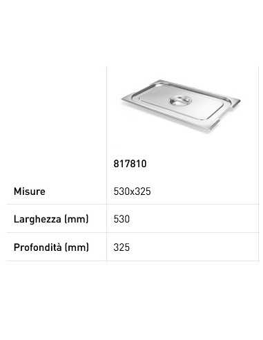 Lid for GN 1/1 trays - With recesses for...