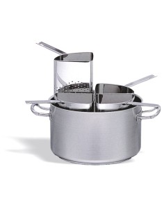 Casseruola - Acciaio inox - Con 4 colapasta - Capacità lt... 2
