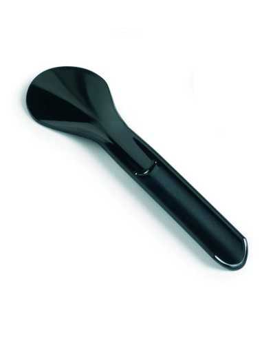 Black polycarbonate ice cream spatula - Depth...