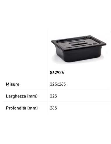 Coperchio per teglie GN 1/2 - In policarbonato...