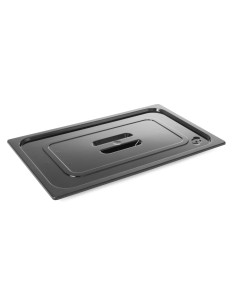 Lid for GN 1/4 trays - In black polycarbonate - mm 265 x 162