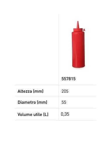 Dosing bottles - Capacity 0.35 Lt. - Color Red...