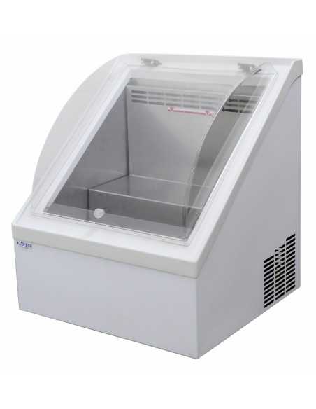 Expositor refrigerado - Temperatura 0° / +5°C - Estático - Depósito de 18 litros - Monofásico - cm 51,7 x 47,2 x 59,5 h