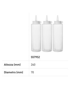 Tris di bottiglie dosatrici - Capacità 0.7 - Trasparente... 2