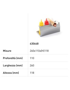 Hot-dog stand - mm 260 x 110 x 118h 2