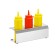 Dispenser holder - For dispenser Ø mm 50 - 3 housings - mm 209 x 80 x 78h