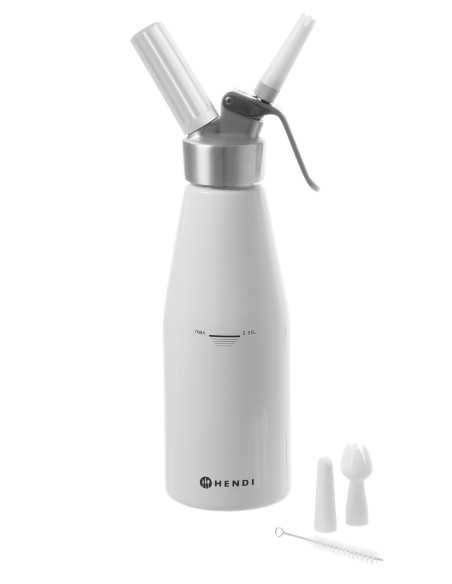 Sifone per panna Kitchen Line - Capacità Lt. 0.5 - In alluminio bianco - Ø mm 80 x 260h