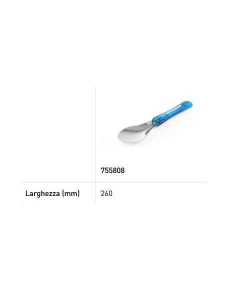 Spatula for ice cream - Blue - Tritan handle - Width mm 260