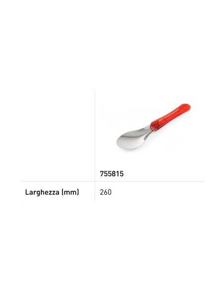 Spatola per gelato - Rossa - Impugnatura in Tritan - Larghezza mm 260