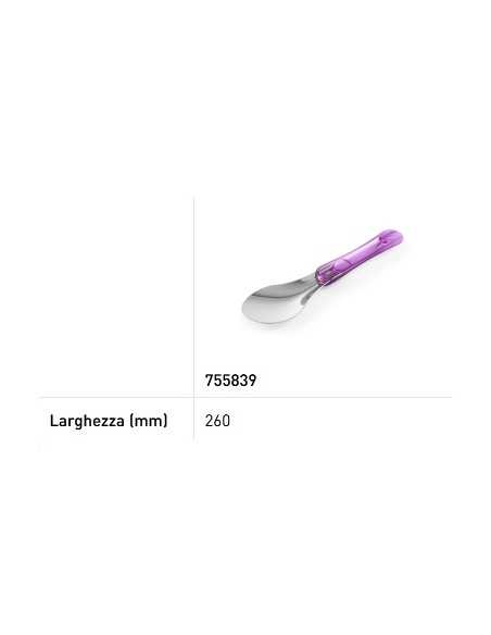 Spatula for ice cream - Purple - Tritan handle - Width mm 260
