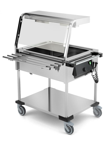 Thermal trolley - Halogen lamps - Capacity 2 x...