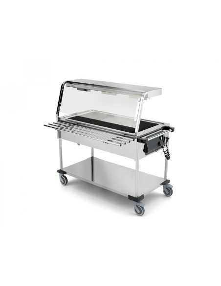Carrello termico - Lampade alogene - Capacità 3 x GN 1/1 h 20 cm - cm 130.3 x 66.5 x 129.9 h