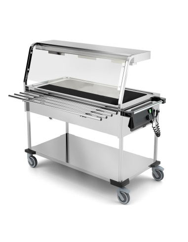 Thermal trolley - Halogen lamps - Capacity 3 x...