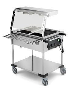 Thermal trolley - Halogen lamps - Separate wells -...