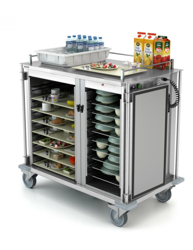 Thermal trolley - Double compartment - Capacity...