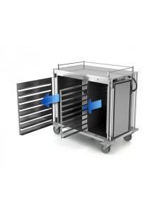Thermal trolley - Double compartment - Capacity 10 x GN... 2