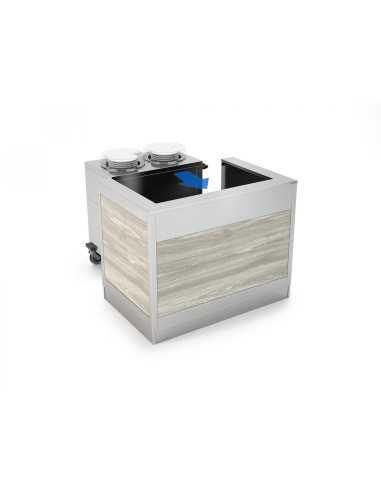 Carrello distribuzione piatti - Riscaldato -...