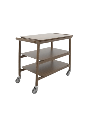 Service trolley - Solid wood - 3 shelves -...