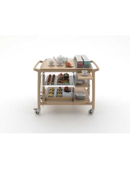 Tea trolley - Solid wood - N.2 shelves - Dimensions cm 101.5 x 57 x 90 h