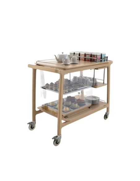 Tea trolley - Solid wood - N.2 shelves - Dimensions cm 101.5 x 57 x 90 h