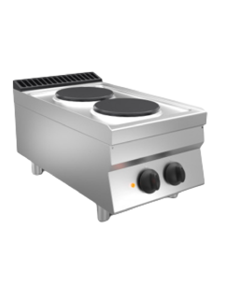 Cucina elettrica - Da banco - N. 2 piastre - Potenza 5.2 kw - Trifase - cm 40 x 70 x 29.5 h