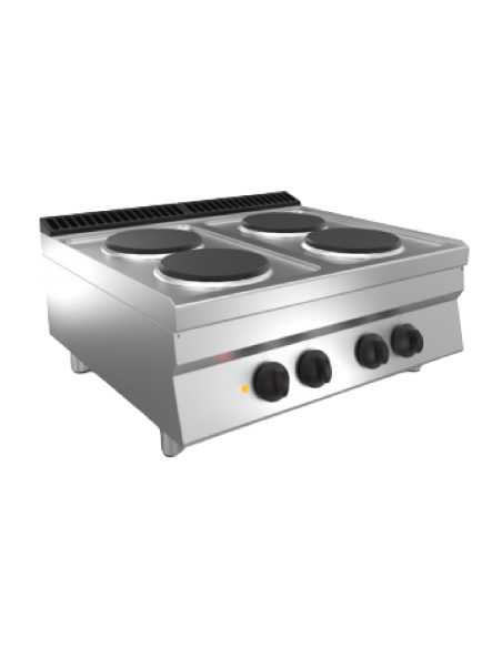Cucina elettrica - Da banco - N. 4 piastre - Potenza 10.4 kw - Trifase - cm 80 x 70 x 29.5 h
