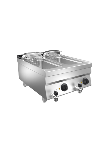 Friggitrice elettrica - Capacità vasca 10+10 lt...