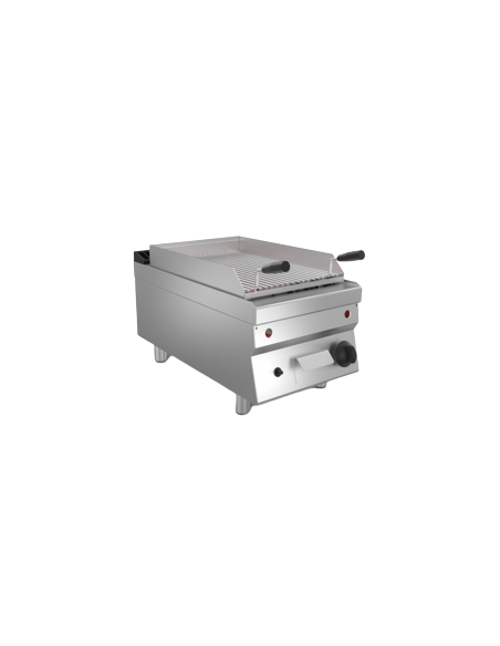 Parrilla de piedra de lava - Alimentación gas - Dimensiones cm 40 x 70 x 29.5 h
