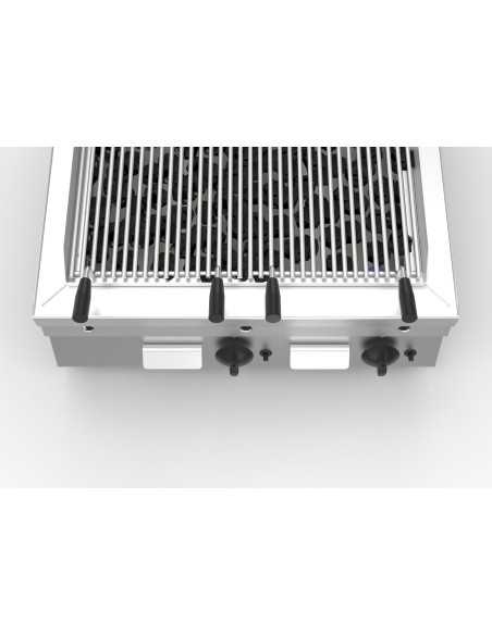Lava stone grill - Gas powered - Dimensions 80 x 70 x 29.5 h cm