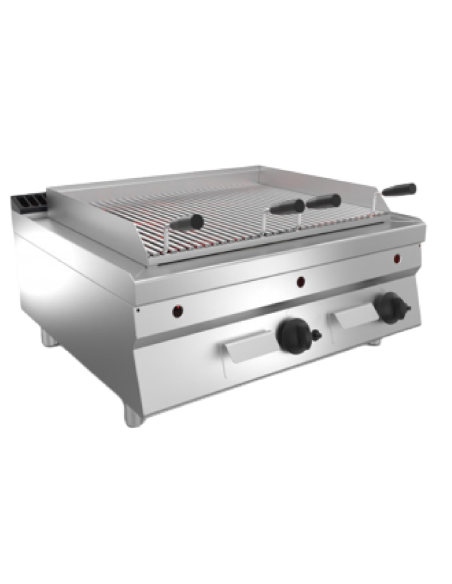 Lava stone grill - Gas powered - Dimensions 80 x 70 x 29.5 h cm