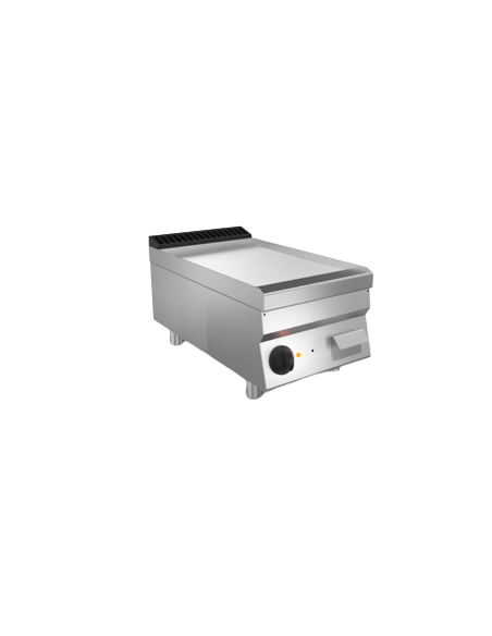 Electric fry top - Countertop - Stainless steel ribbed plate - Three-phase - 40 x 70 x 29.5 h cm