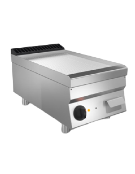 Fry top elettrico - Da banco - Piastra rigata acciaio inox - Trifase - cm 40 x 70 x 29.5 h