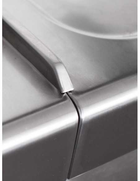 Fry top a gas - Da banco - Piastra 1/3 rigata 2/3 liscia acciaio inox - Dimensioni cm 80 x 70 x 29.5 h