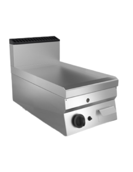 Fry top a gas - Da banco - Piastra liscia acciaio inox - Dimensioni cm 40 x 70 x 29.5 h