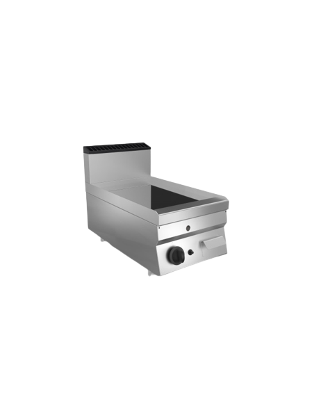 Gas fry top - Counter top - Smooth chromed plate - Dimensions 40 x 70 x 29.5 h cm