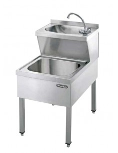 Hand basin - AISI304 stainless steel - With legs - Manual...