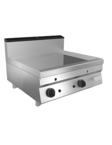 Gas fry top - Counter top - Smooth chromed...
