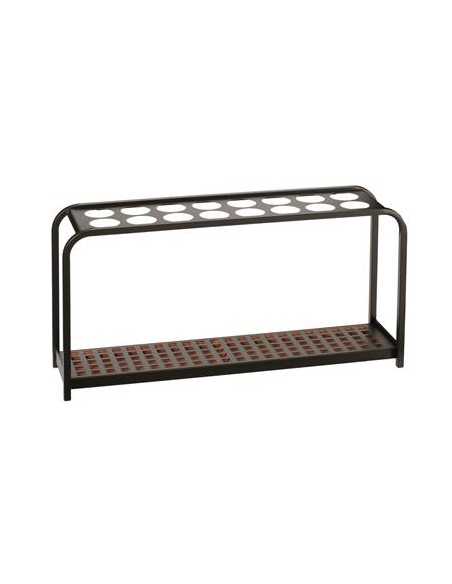 Paragüero - 16 plazas - Negro - Dimensiones cm 102 x 26 x 52,5 h